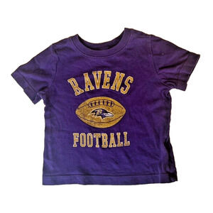 NFL Team Apparel 12 Months Ravens Football Purple Toddler T-Shirt Infant Toddler